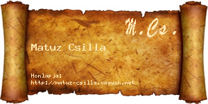 Matuz Csilla névjegykártya