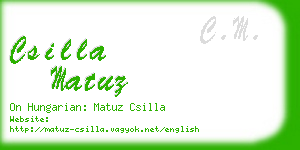 csilla matuz business card